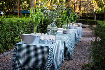 Fototapeta premium garden decoration for dinner