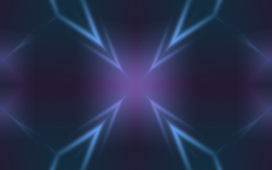 Dark abstract futuristic background. Neon lines, glow. Neon lines, shapes. Pink and blue glow