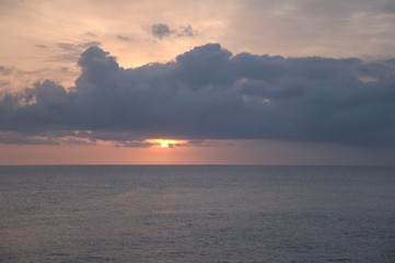 sunset over sea