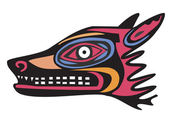 Fox head mascot vector illustration