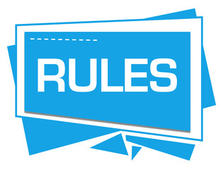 Rules Blue Squares Triangles Text 