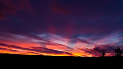 sunset in the mountains