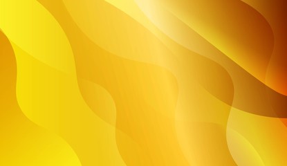 Abstract Gold Waves. Futuristic Technology Style Background. For Business Presentation Wallpaper, Flyer, Cover. Vector Illustration with Color Gradient.