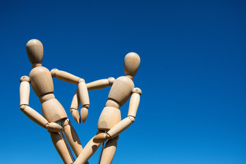 Love and romance. Married couple at sea.