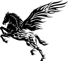 Flaming Pegasus Abstract