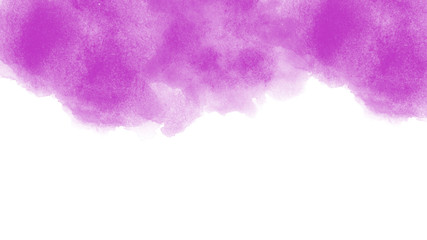 Beautiful bright abstraction in purple watercolor on white paper