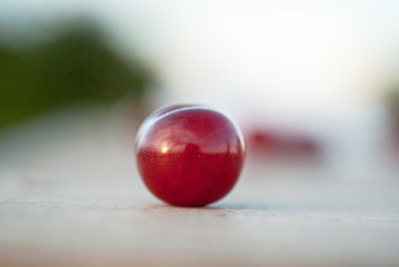 cherry berry one on a blurred background