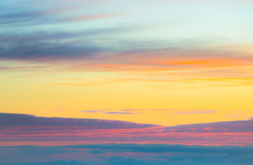 Naklejka na ściany i meble Gorgeous Panorama twilight sky and cloud at morning background image