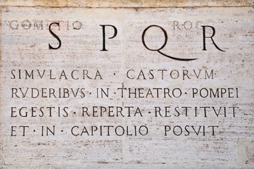 Roma,  SPQR - obrazy, fototapety, plakaty