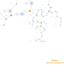 Geometric pattern with connected lines and dots