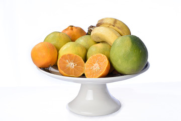 natural fruit on white background