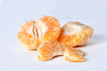 tangerine in the white background