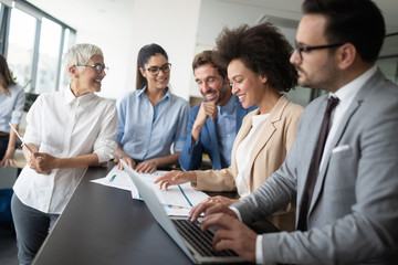 Successful business group of people at work in office