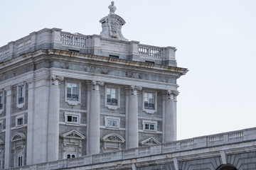 Palacio real de Madrid en España