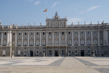 Palacio real de Madrid en España