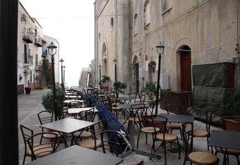 outdoor cafe in the city
