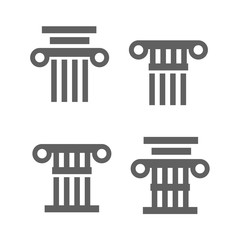 Greek and roman pillar. Architecture greek column icon