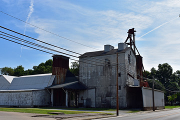 Fototapeta na wymiar Photo of an old grain storage plant