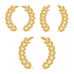 Laurel Wreaths Vector. Award signs with laurel wreath