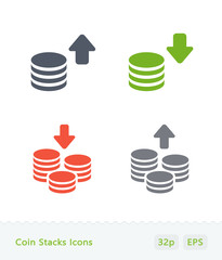 Coin Stacks - Sticker Icons