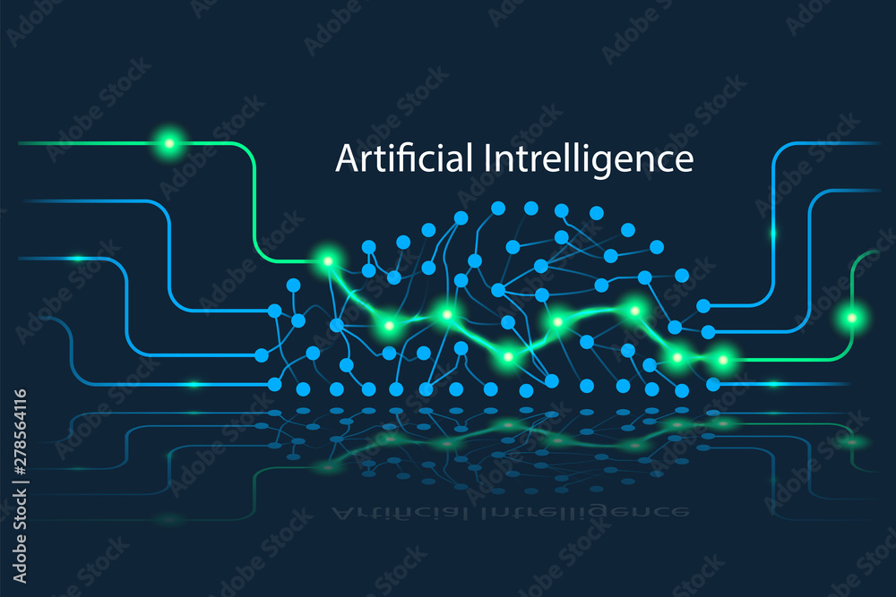 Poster artificial intelligence design concept