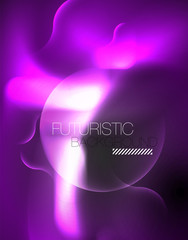Shiny metallic neon waves vector design