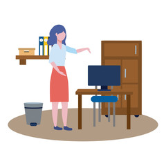 Businesswoman avatar cartoon design vector illustrator