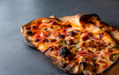 Italian food culture wiht snack on a wooden table