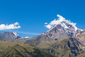 Amazing mountain landscape in Georgia on sunny summer day.