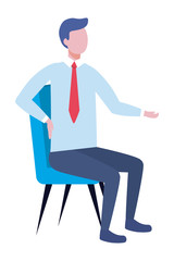 Businessman avatar cartoon design vector illustrator