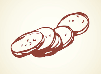 Sausage. Vector drawing