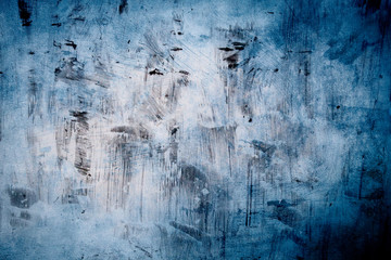 Blue strokes grungy background or texture