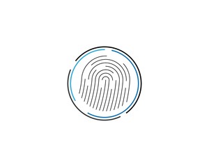 Finger print vector icon illustration design