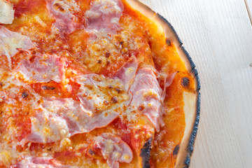 Italian food culture wiht snack on a wooden table