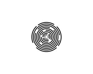 Finger print vector icon illustration design