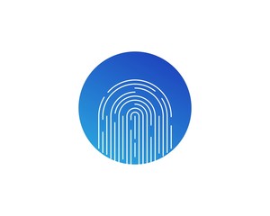 Finger print vector icon illustration design