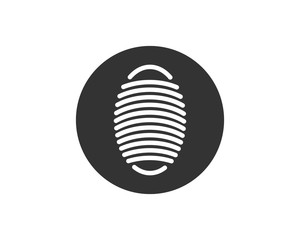 Finger print vector icon illustration design
