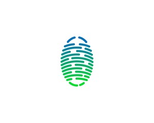 Finger print vector icon illustration design