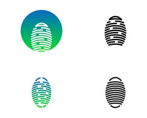 Finger print vector icon illustration design