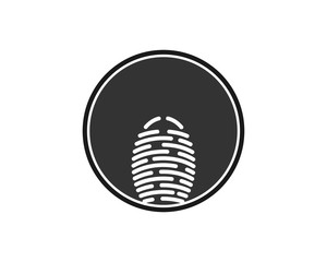 Finger print vector icon illustration design