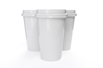3d rendering coffee mug with white background