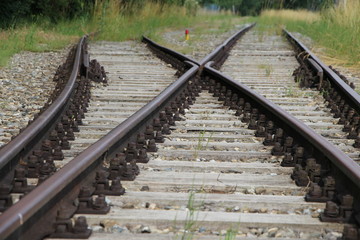 Fototapeta premium Eisenbahnschiene