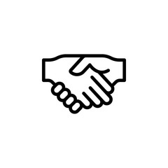 Handshake gesture outline icon. Element of hand gesture illustration icon. signs, symbols can be used for web, logo, mobile app, UI, UX