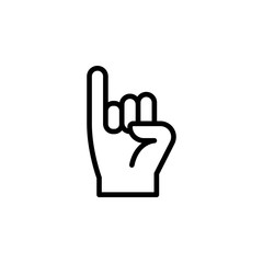 Hand little finger gesture outline icon. Element of hand gesture illustration icon. signs, symbols can be used for web, logo, mobile app, UI, UX