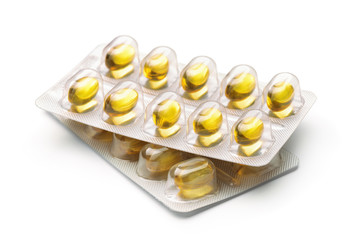 Blister packs of fish oil capsules