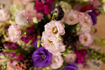 Fresh colorfull bouquet of mixed flowers