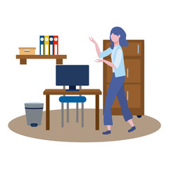 Businesswoman avatar cartoon design vector illustrator
