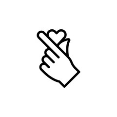 Hand love gesture outline icon. Element of hand gesture illustration icon. signs, symbols can be used for web, logo, mobile app, UI, UX