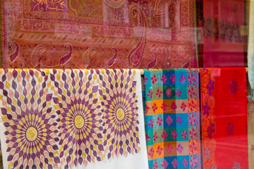 Pashmina design with India and Tibet style in Leh city.
