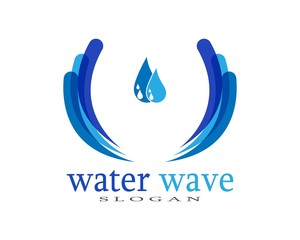 Water Wave symbol and icon Logo Template vector